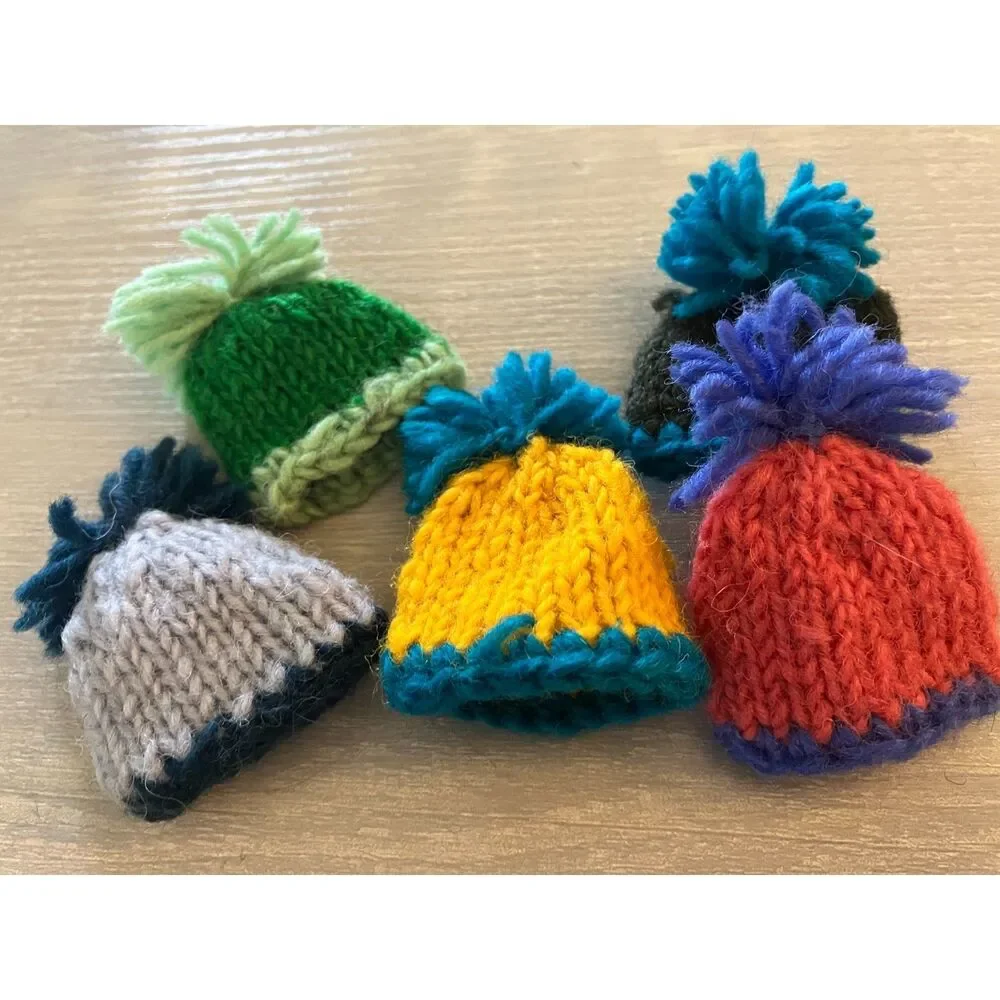 set of 5 wine topper hats